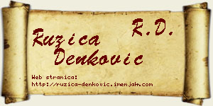 Ružica Denković vizit kartica